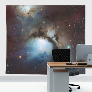 Nebula Orion Astronomisch blau-braune beige Sterne Wandteppich