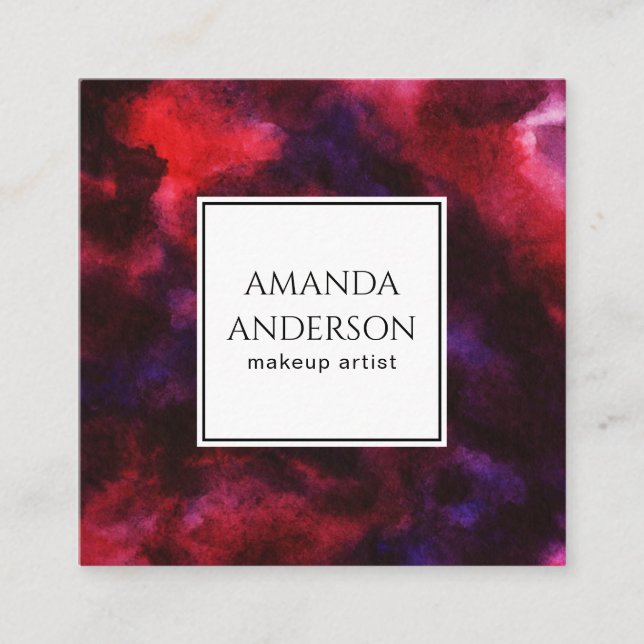 Nebula Square-Visitenkarte Quadratische Visitenkarte (Vorderseite)