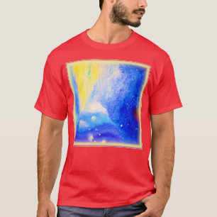 Nebula Sterne Blau, Gelb und Milchweiß. Jetzt kauf T-Shirt