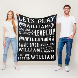 Nebula Sterne Gamer Videospiel Personalisiert Kind Fleecedecke