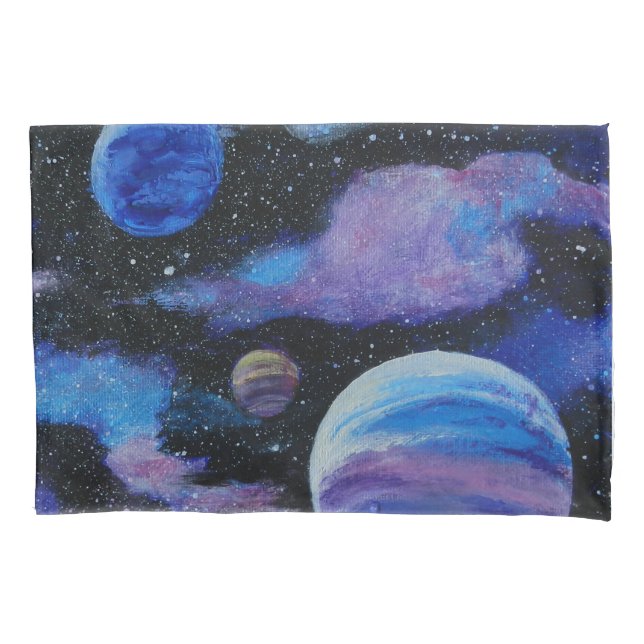 Nebula und Planets Space Pillowcase Kissenbezug (Vorderseite)