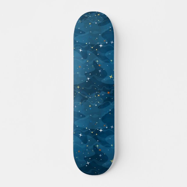 Nebula Waves and Stars Muster ✨ Skateboard (Vorne)