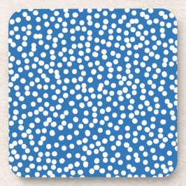 Nebulas Blau mit weißen Schneepunkten Getränkeuntersetzer