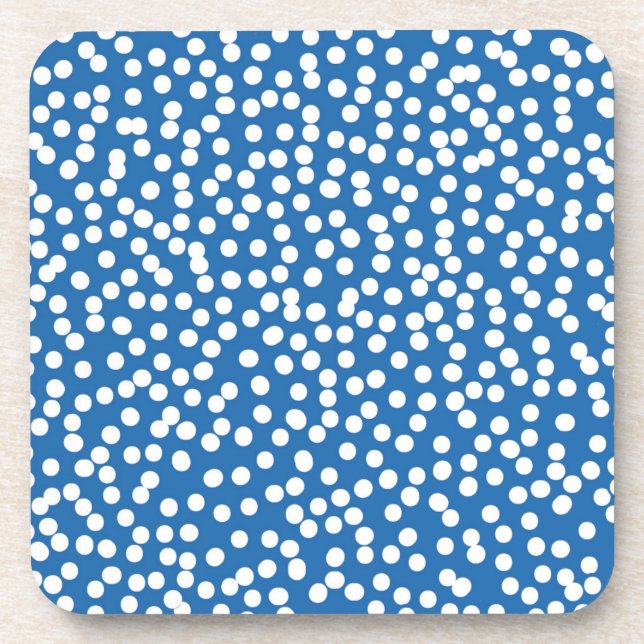 Nebulas Blau mit weißen Schneepunkten Getränkeuntersetzer (Vorderseite)