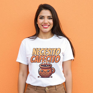 Necesito Cafecito Niedlich Coffee Café Spanisch T-Shirt