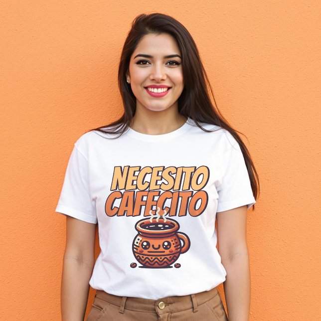 Necesito Cafecito Niedlich Coffee Café Spanisch T-Shirt (Necesito Cafecito Cute Coffee Café Spanish T-Shirt.)