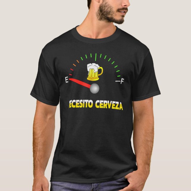 Necesito Cerveza I need beer in Spanish Design T-Shirt (Vorderseite)