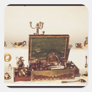 Necessaire, das Napoleon I gehört Quadratischer Aufkleber