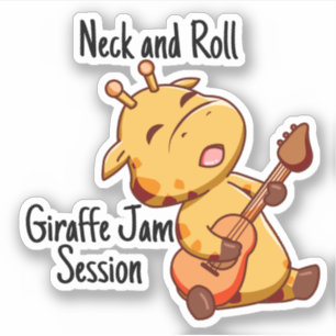 Neck and Roll - Giraffe Jam Session Sticker