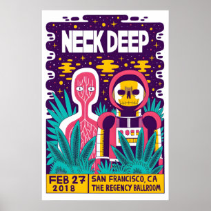 Neck Deep REPRODUKTION Konzertposter Matt Kunst Poster