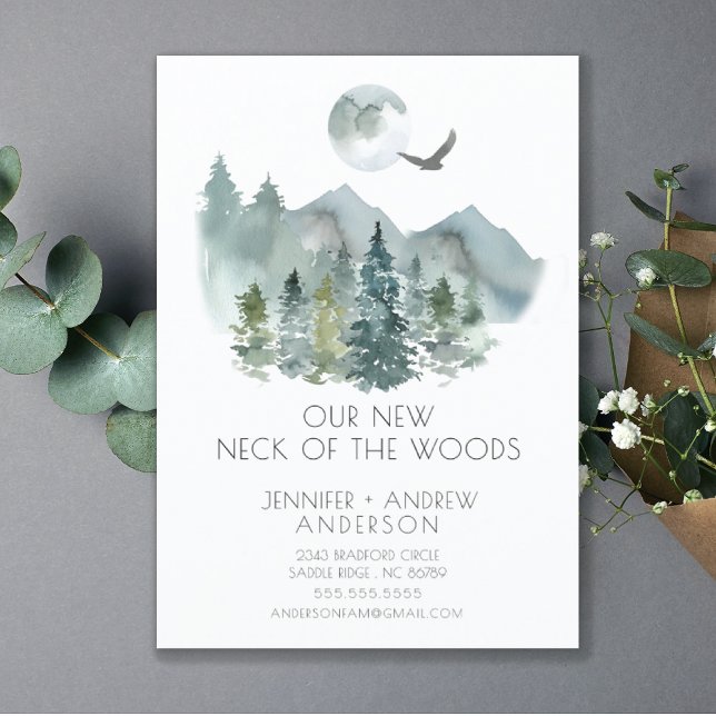 Neck of the Woods | Modern Moving Announcement Ankündigung (Von Creator hochgeladen)