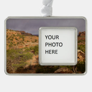 Neck Springs Train the Canyonlands National Park Rahmen-Ornament Silber