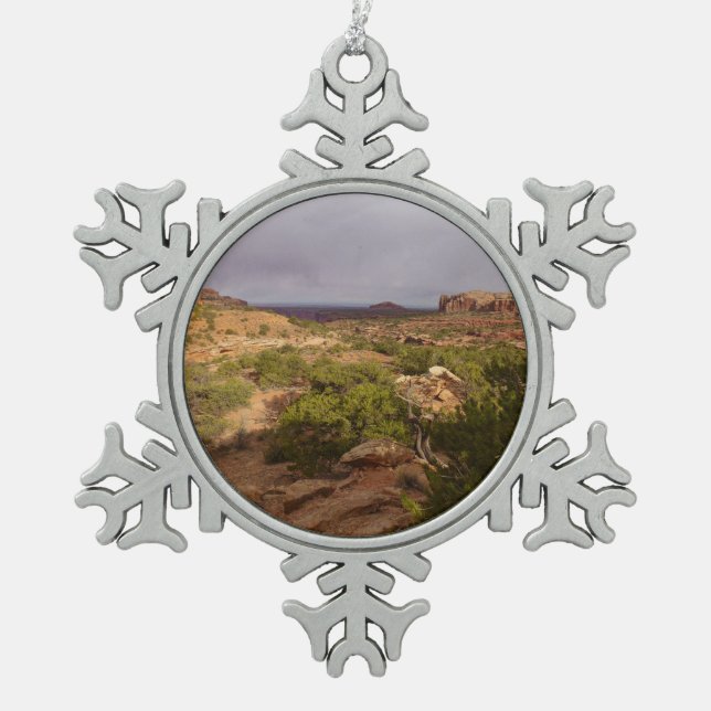 Neck Springs Train the Canyonlands National Park Schneeflocken Zinn-Ornament (Vorderseite)