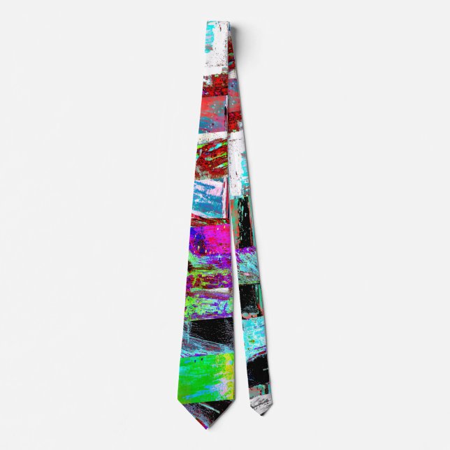 Neck Tie – Abstract Grid Krawatte (Vorderseite)