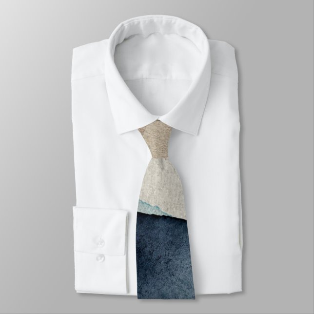 Neck Tie - Abstrakt Blue Krawatte (Gebunden)