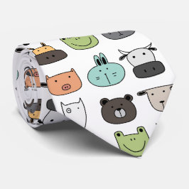 Neck Tie - Animal Faces Krawatte