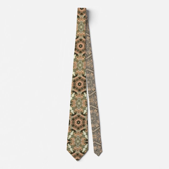 Neck Tie beige Aquarell Krawatte (Vorderseite)