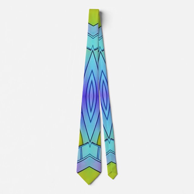 Neck Tie, ein mehrfarbiges Stoffmuster-Design Krawatte (Vorderseite)