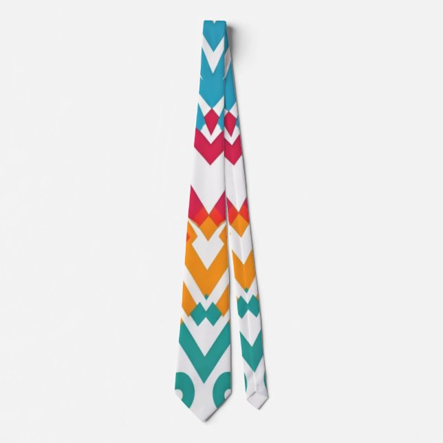 Neck Tie, ein mehrfarbiges Stoffmuster-Design Krawatte (Vorderseite)
