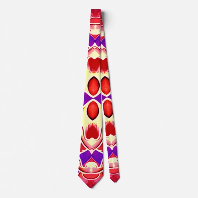 Neck Tie, ein mehrfarbiges Stoffmuster-Design Krawatte (Vorderseite)