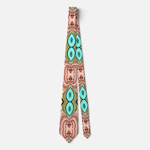 Neck Tie, ein mehrfarbiges Stoffmuster-Design Krawatte
