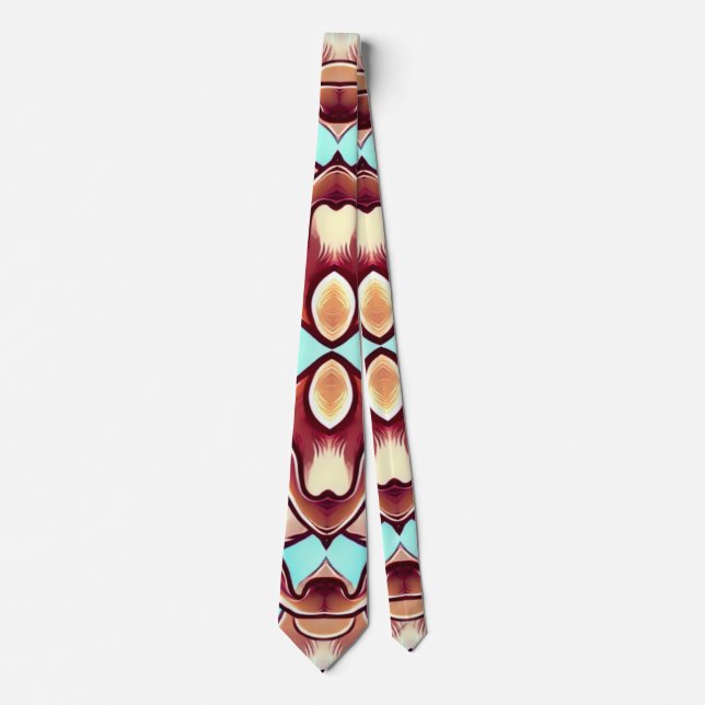 Neck Tie, ein mehrfarbiges Stoffmuster-Design Krawatte (Vorderseite)