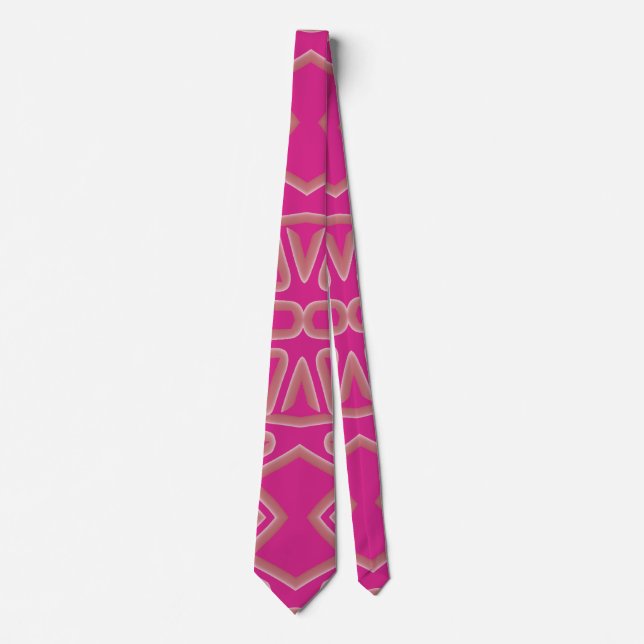 Neck Tie, Ein rosa Farbmuster-Muster Krawatte (Vorderseite)