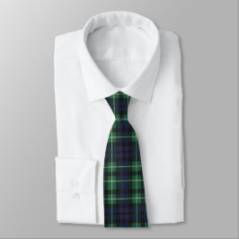 Neck Tie - Green Blue and Yellow Tartan Krawatte