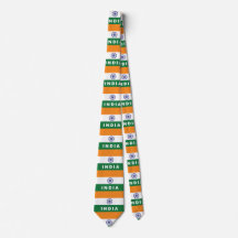 Neck Tie Indian Flag