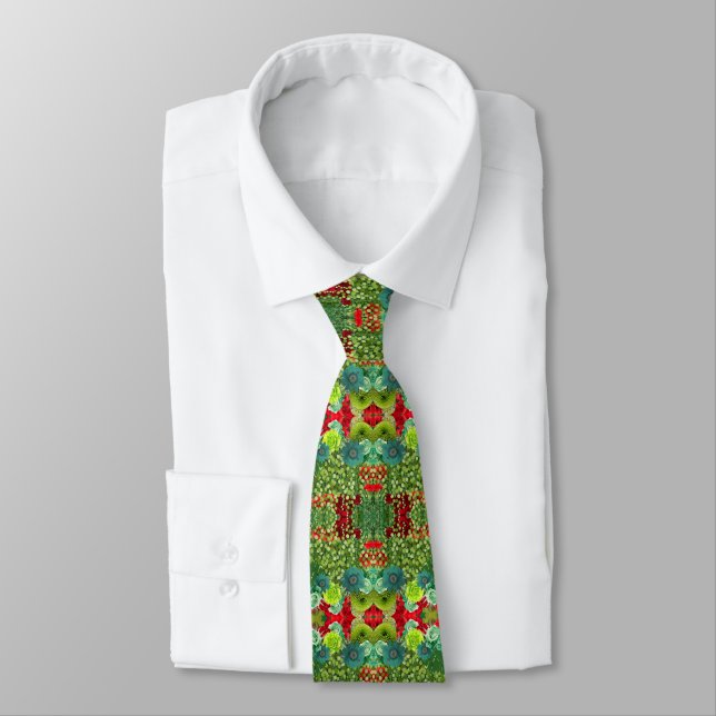 Neck Tie mit grünen Rose und Rot Krawatte (Gebunden)