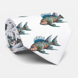 Neck Tie - Wasserfarben Serie: Seeteufel Krawatte