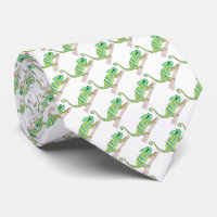 Neck Tie (weiß) - Green Chameleon