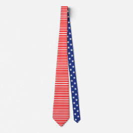 Neck Ties Red/White Stripes/Blue White Stars Zurüc Krawatte