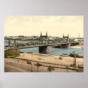 Neckar Bridge, Mannheim, Deutschland Poster