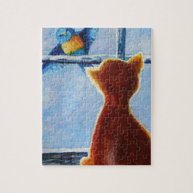 Neckender Vogel Puzzle (Vertikal)