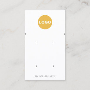 Necklace 4 Hole Stud Earring Add Logo Holder Visitenkarte