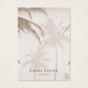 Necklace Display Card ・ Erthy Palm Trees Birds