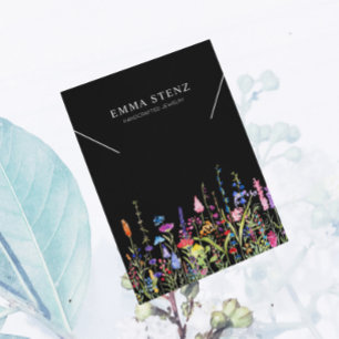 Necklace Display Card ・ Farbige Wildblumen Logo