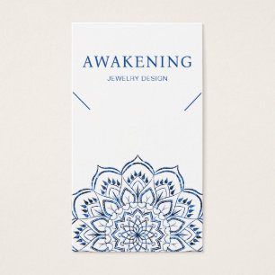Necklace Display Card ・ Metallic Blue Mandala