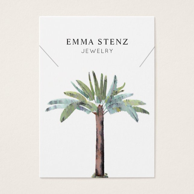 Necklace Display Card ・ Pastel Palm Tree (Vorderseite)