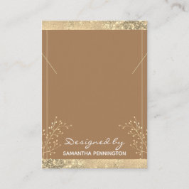 Necklace Display Gold Glitzer Floral Visitenkarte