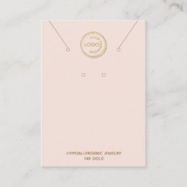 Necklace Display Logo Blush Business Card sammeln Visitenkarte