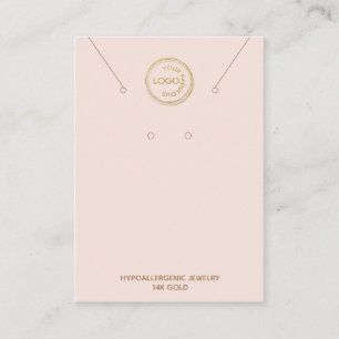 Necklace Display Logo Blush Business Card sammeln Visitenkarte