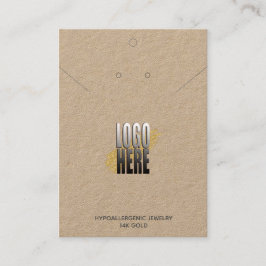 Necklace Earring Holding Logo Social Media auf Kra Visitenkarte