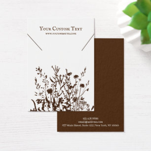 Necklace Juwelier Display Card ・ Earthy floral