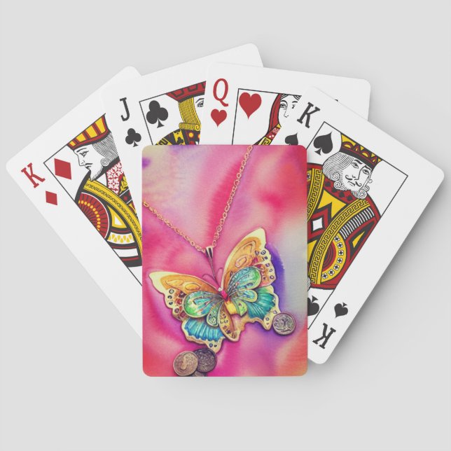 Necklace Künstlerisch Spielkarten (Rückseite)