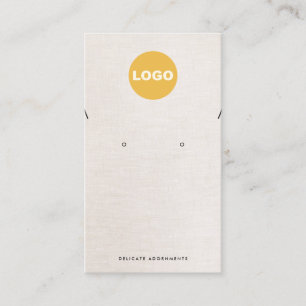 Necklace Stud Earring Beige Linde Logo hinzufügen Visitenkarte