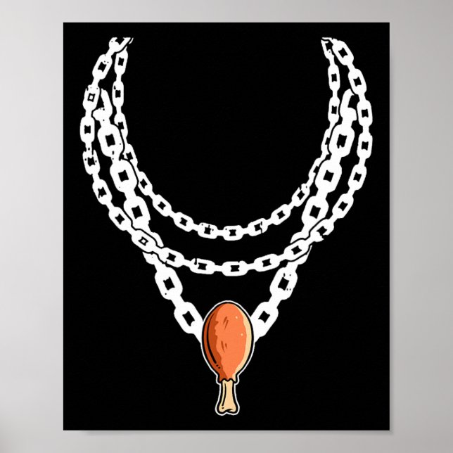 Necklace Turkey Leg Pendant Erntedank Day Fall Poster (Vorne)