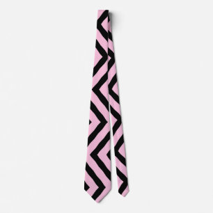 Necktie Buddy Black Pink Zig Zag Muster Krawatte