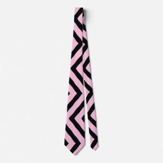 Necktie Buddy Black Pink Zig Zag Muster Krawatte